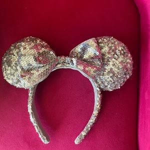 Silver Minnie Mouse ears